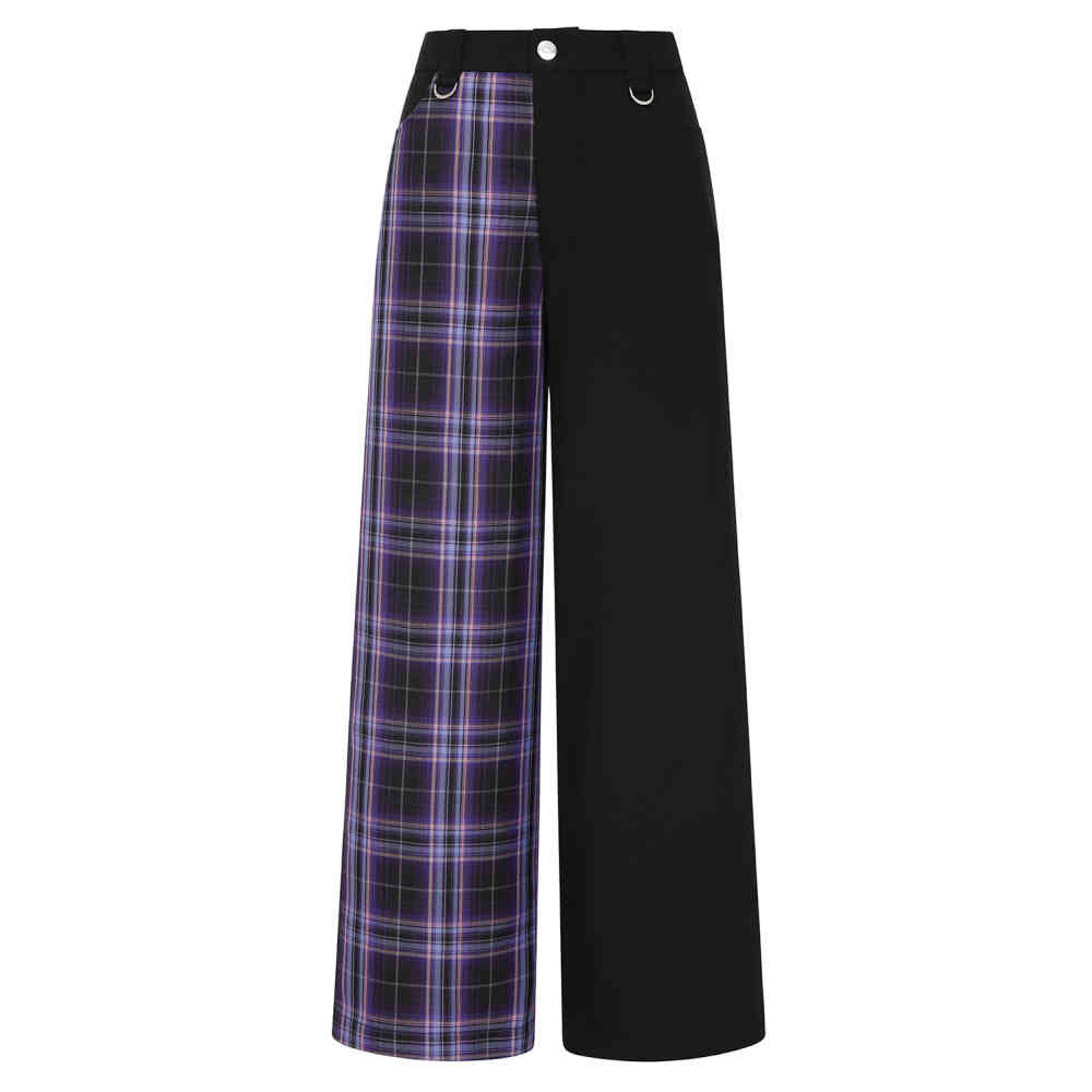 Banned - Babylon Pantalon large - Noir/Violet